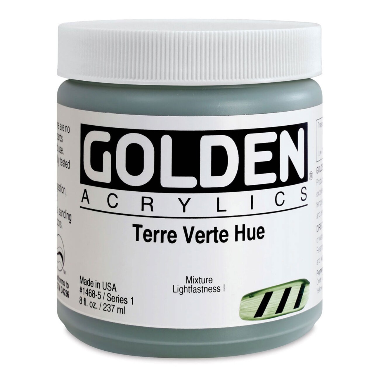 Golden Heavy Body Artist Acrylics - Terre Verte Hue, 8 oz Jar